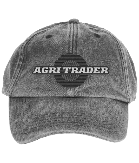 Agri Trader Retro Vintage Black Low Profile Cap
